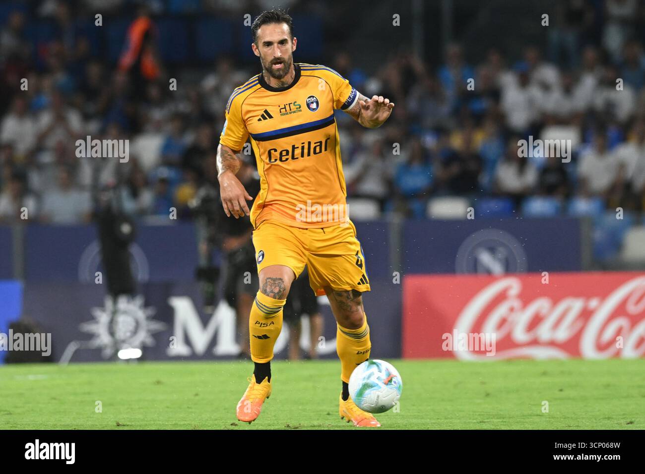 Naples, Italie. 22 septembre 2025. Antonio Caracciolo de Pise SC 1990 en action lors de la Serie A Enilive entre SSC Napoli vs Pise S.C. 1909, score final 3-2 (crédit image : © Agostino Gemito/Pacific Press via ZUMA Press Wire) USAGE ÉDITORIAL SEULEMENT ! Non destiné à UN USAGE commercial ! Banque D'Images