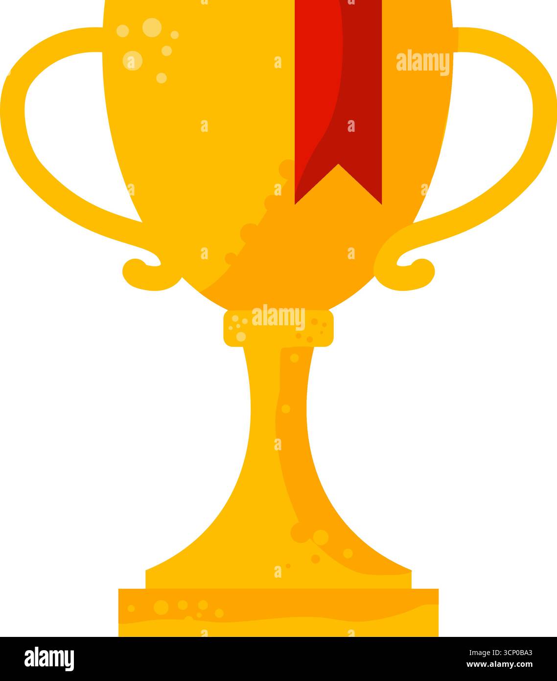Trophée de récompense de coupe d'or avec un ruban - illustration vectorielle Illustration de Vecteur