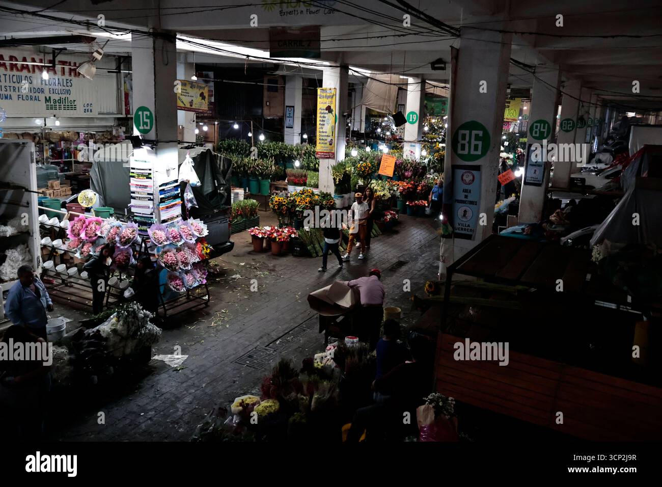 Mexique, CDMX, Mexique. 23 septembre 2025. Le marché le plus important spécialisé dans les fleurs de toutes sortes est le marché jamaïcain, situé à Mexico. Aujourd'hui marque son 68e anniversaire et est l'un des principaux points de vente et de distribution de fleurs de divers états à travers le pays. Avec de la musique live et de la danse dans ses allées, les vendeurs, les employés et les clients célèbrent un autre anniversaire. Ce marché a ouvert ses portes en 1957 dans le cadre de la modernisation de la ville. Il a des racines préhispaniques, comme il était et continue d'être le centre de commerce de fleurs le plus important, relié à cette époque par des rivières ou CA Banque D'Images