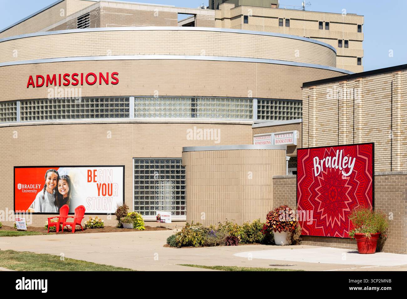 Bradley University est une université privée de Peoria, il qui a été fondée en 1897. Banque D'Images
