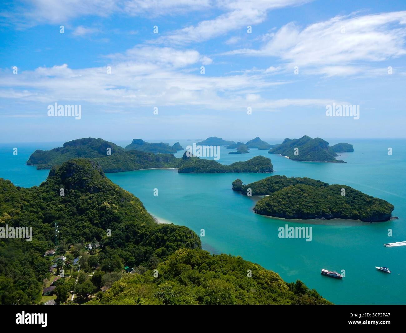 Parc marin luxuriant des îles d'Ang Thong dans le golfe de Thaïlande Banque D'Images