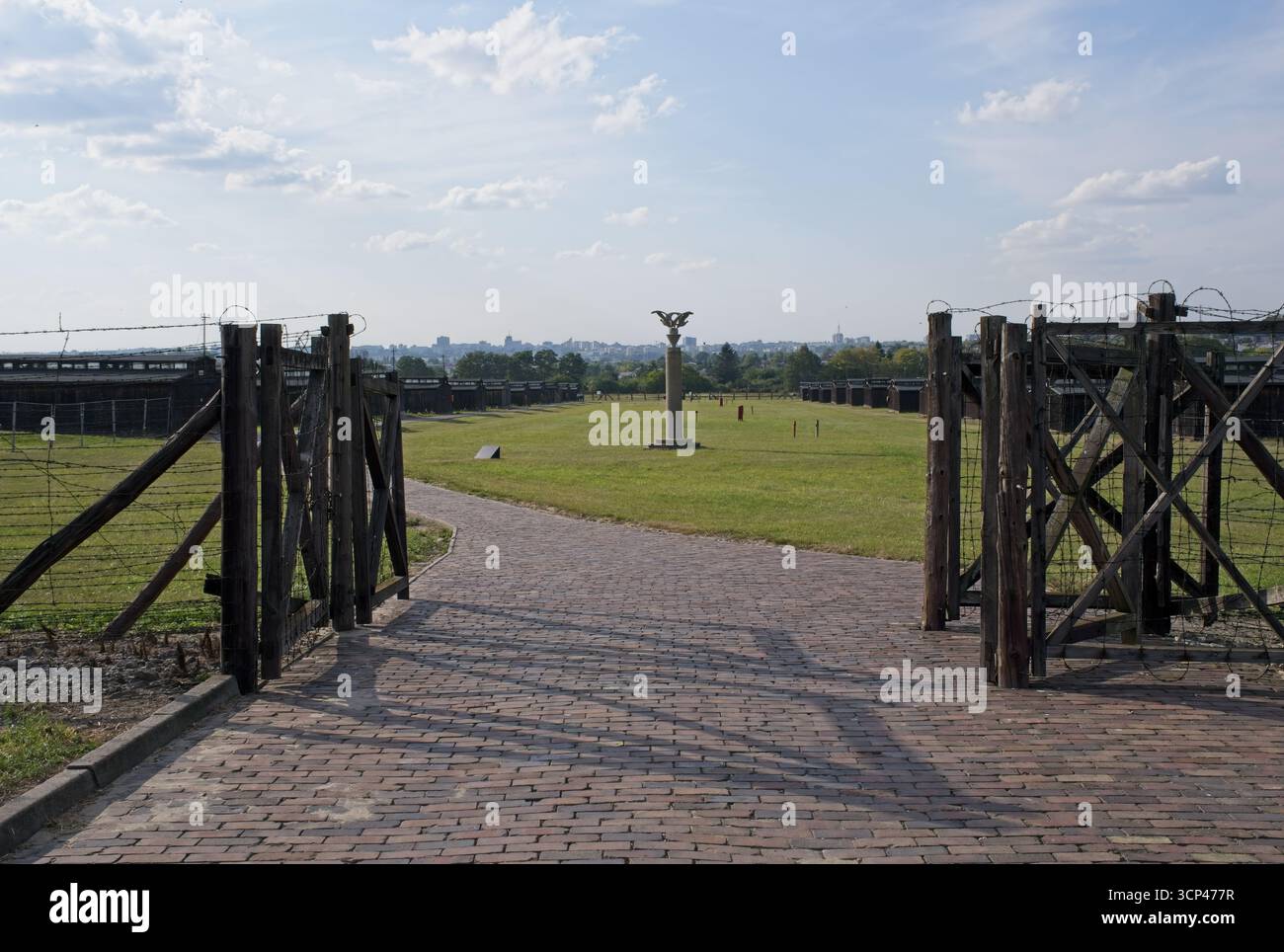 Majdanek, Pologne - 10 septembre 2025 : Majdanek était un camp de concentration allemand nazi en Pologne occupée. Environ 80 000 Juifs ont été assassinés par les SS ici Banque D'Images