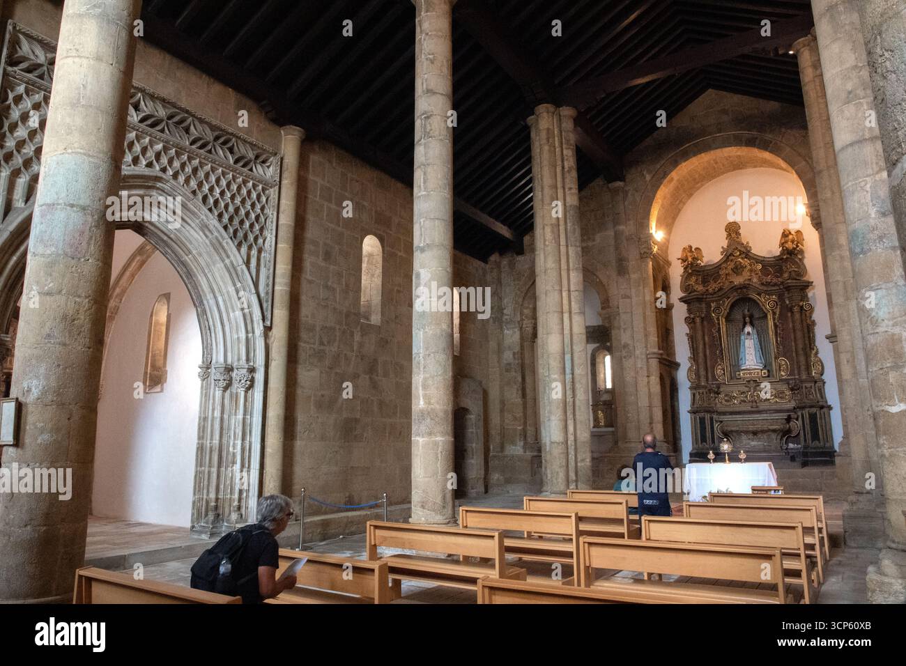La nef de l'église São Tiago, à Coimbra Banque D'Images