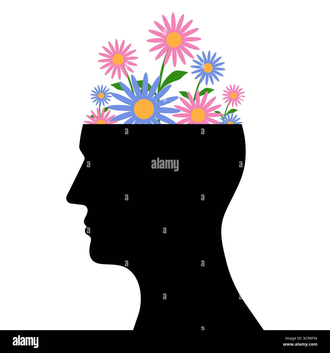 Concept de santé mentale. Traitement des maladies mentales. Journée mondiale de la santé mentale. Illustration vectorielle. Illustration de Vecteur