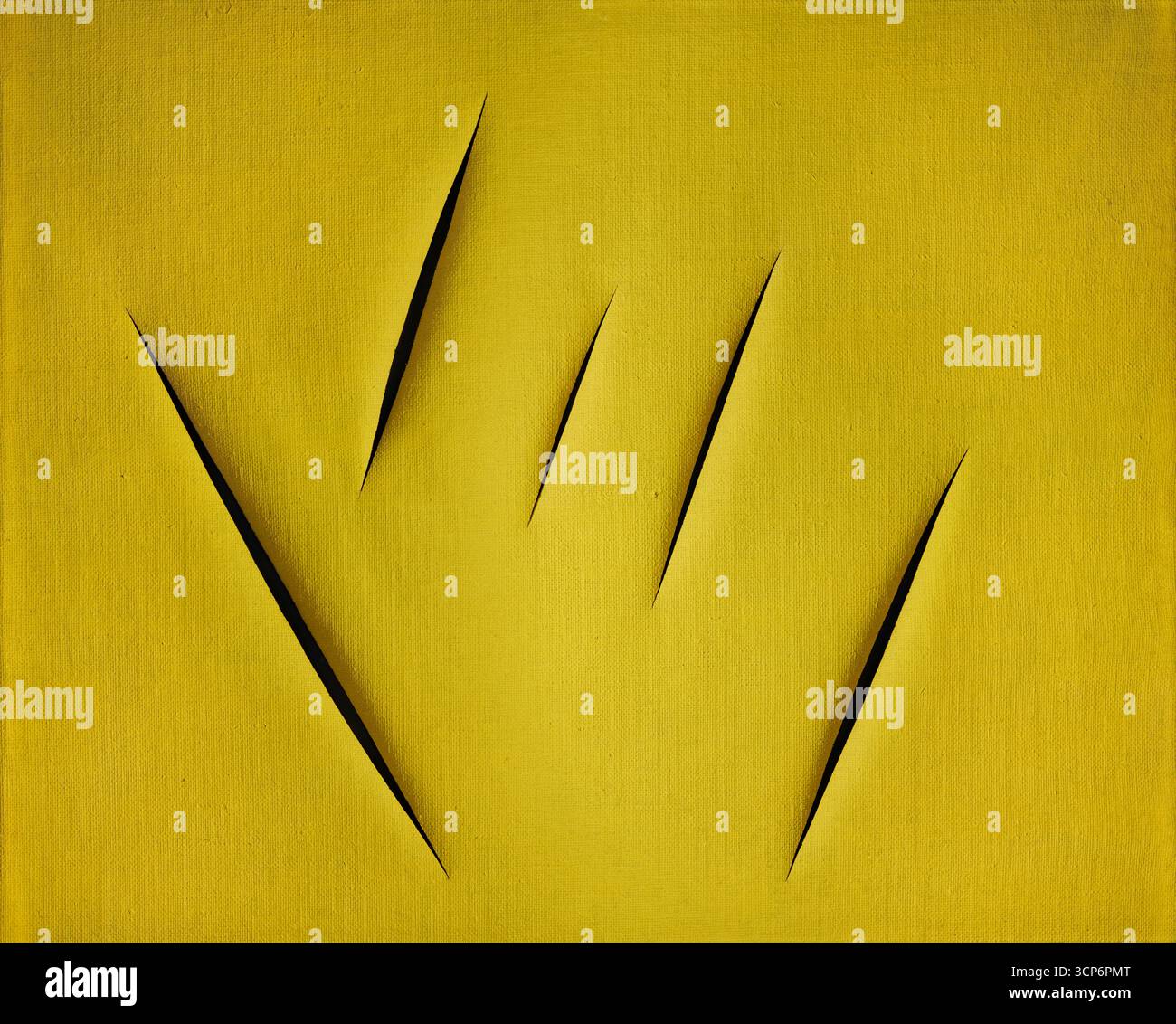 Concetto spaziale, attese. Musée : © Collection Heidi Horten. Auteur : LUCIO FONTANA. Banque D'Images