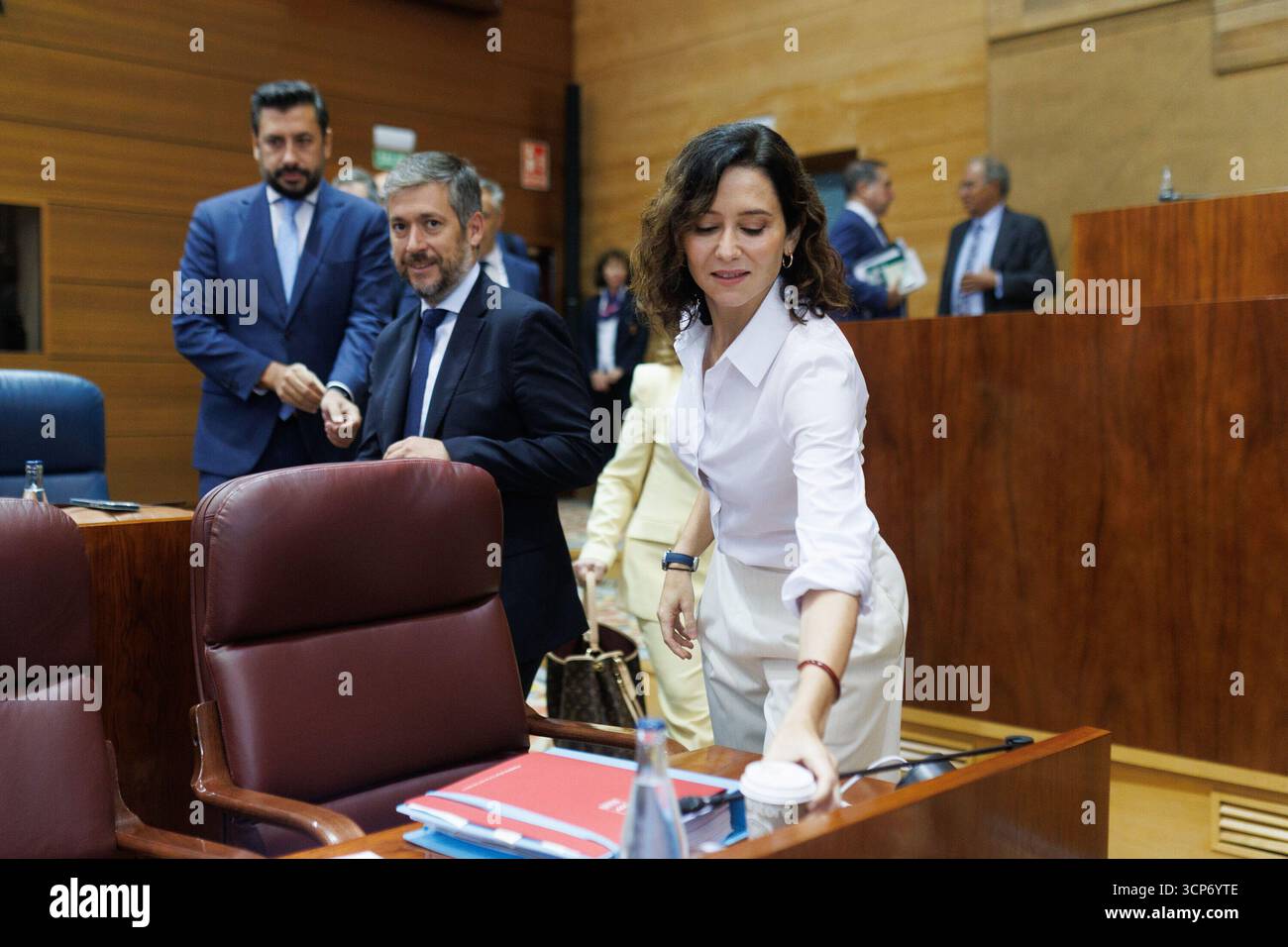 Madrid, le 12 septembre 2025. Assemblée de Madrid. Débat sur l'état de la région. Photo : Isabel Permuy. Archdc. Crédit : album / Archivo ABC / Isabel B. Permuy Banque D'Images