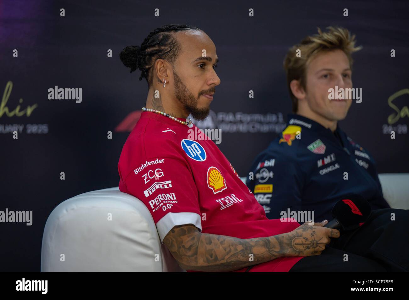 Testing Sakhir GP, Bahreïn, F1 2025 le 28-02-2025 - pilote de formule 1 Lewis Hamilton pour Ferrari - crédit devrait être lu : Francesca Anna Tantone Banque D'Images