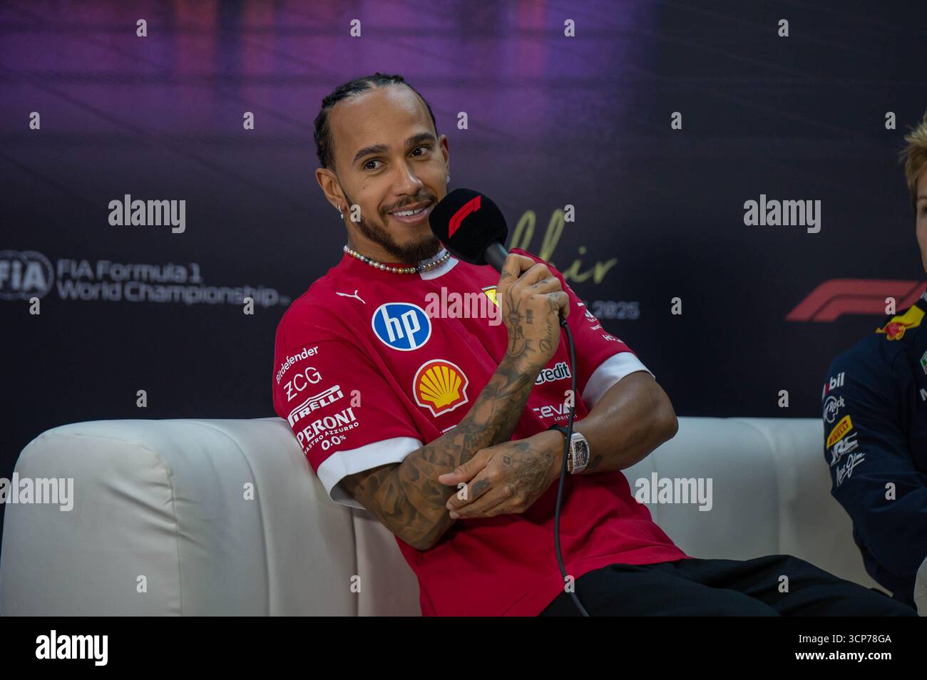 Testing Sakhir GP, Bahreïn, F1 2025 le 28-02-2025 - pilote de formule 1 Lewis Hamilton pour Ferrari - crédit devrait être lu : Francesca Anna Tantone Banque D'Images