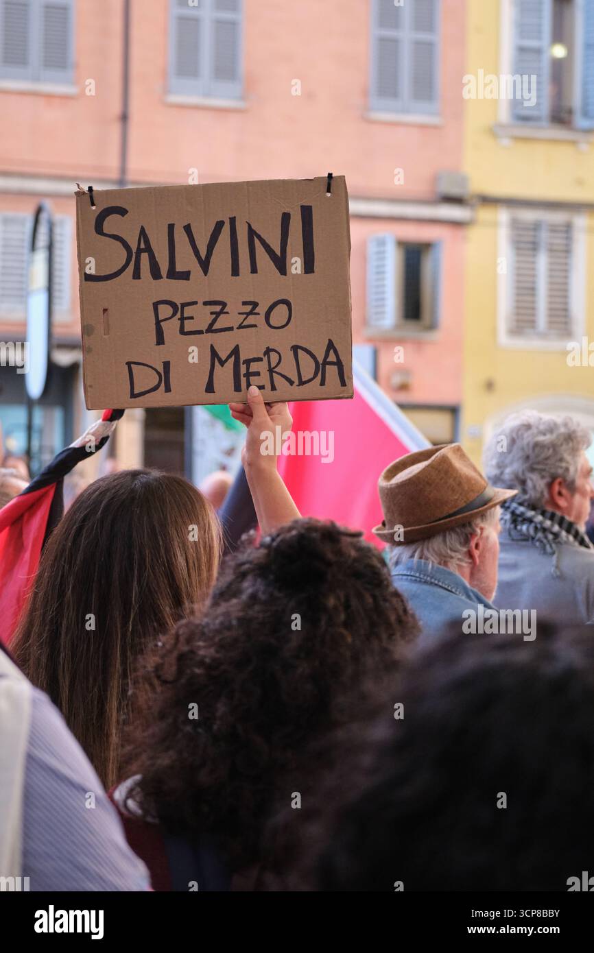 Manifestazione pro-Palestina Modena 24 settembre 2025, Italie Banque D'Images