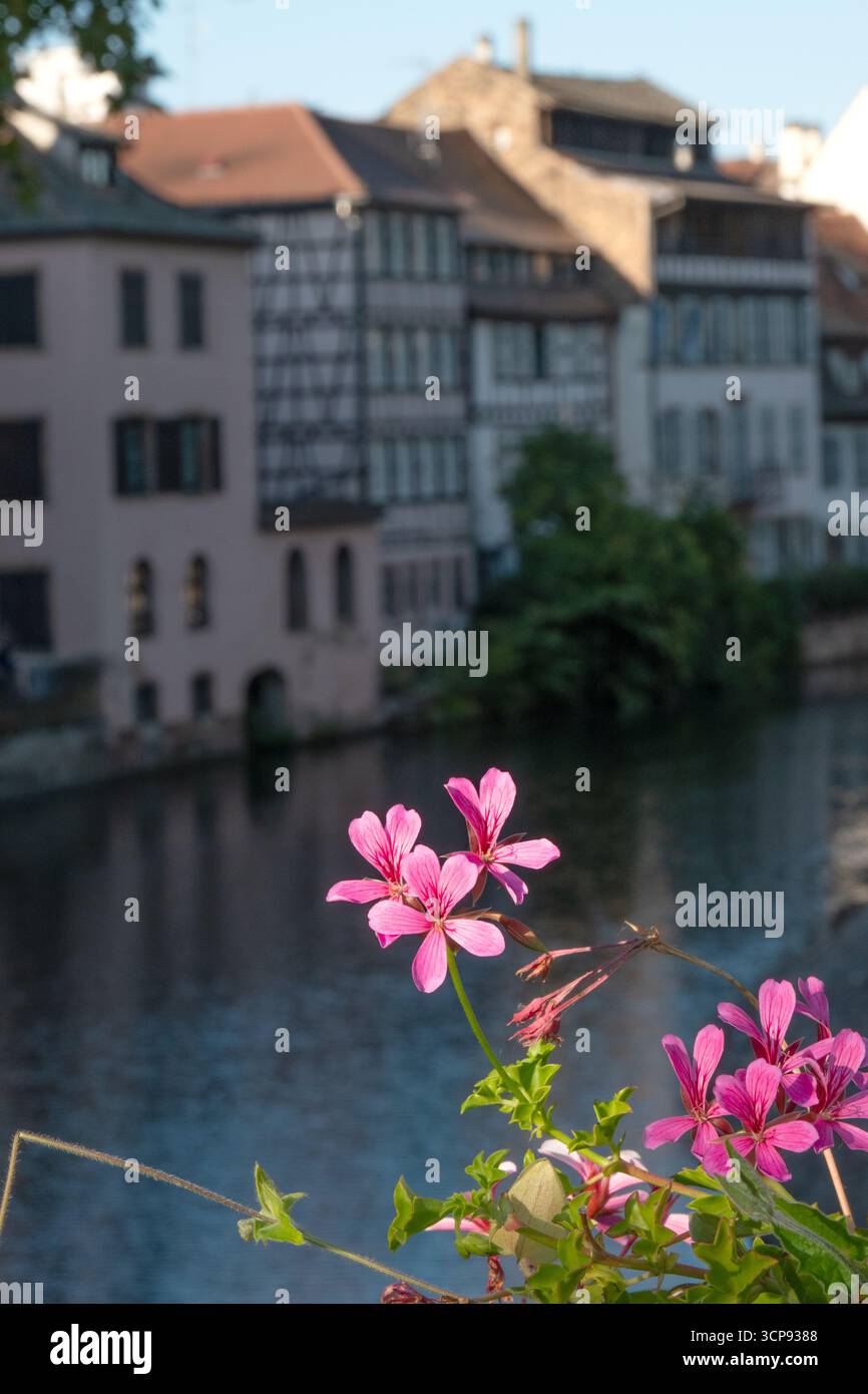 Strasbourg France. Siège officiel du Parlement européen et ville historique est une destination touristique de choix en France. Banque D'Images