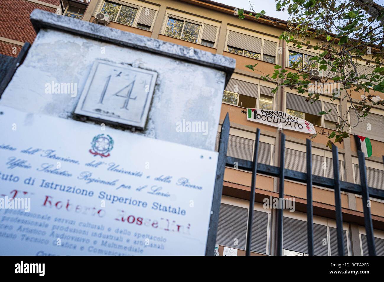 Rome, Italie. 24 septembre 2025. **PAS DE WEB ET DE JOURNAUX SEULEMENT POUR L'ITALIE** Institut Rossellini occupé. Crédit : Agence photo indépendante/Alamy Live News Banque D'Images