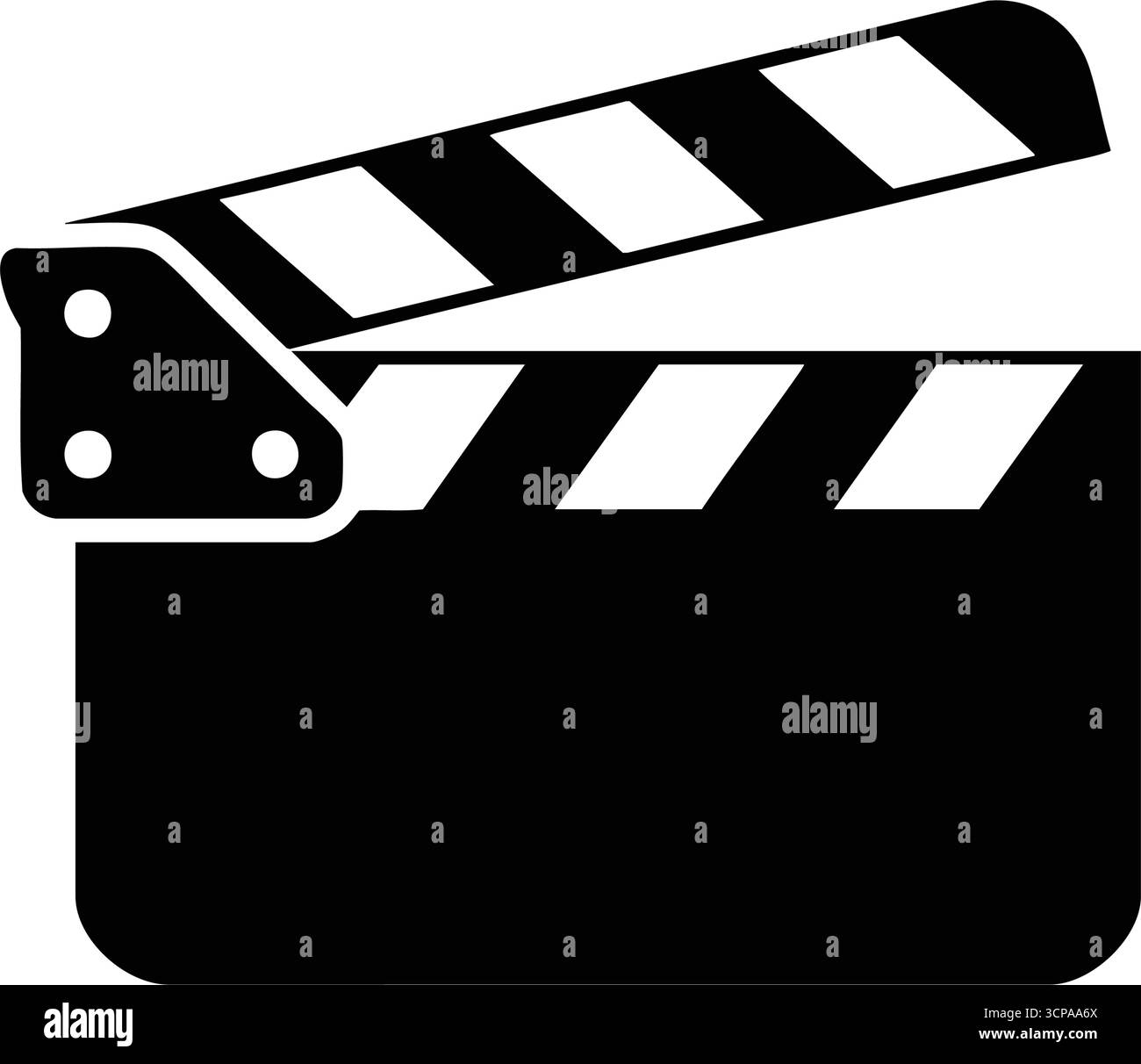Film action Clapperboard. Équipement essentiel pour les productions cinématographiques, cette ardoise cinématographique signifie le début du tournage, l'alignement audio et v Illustration de Vecteur