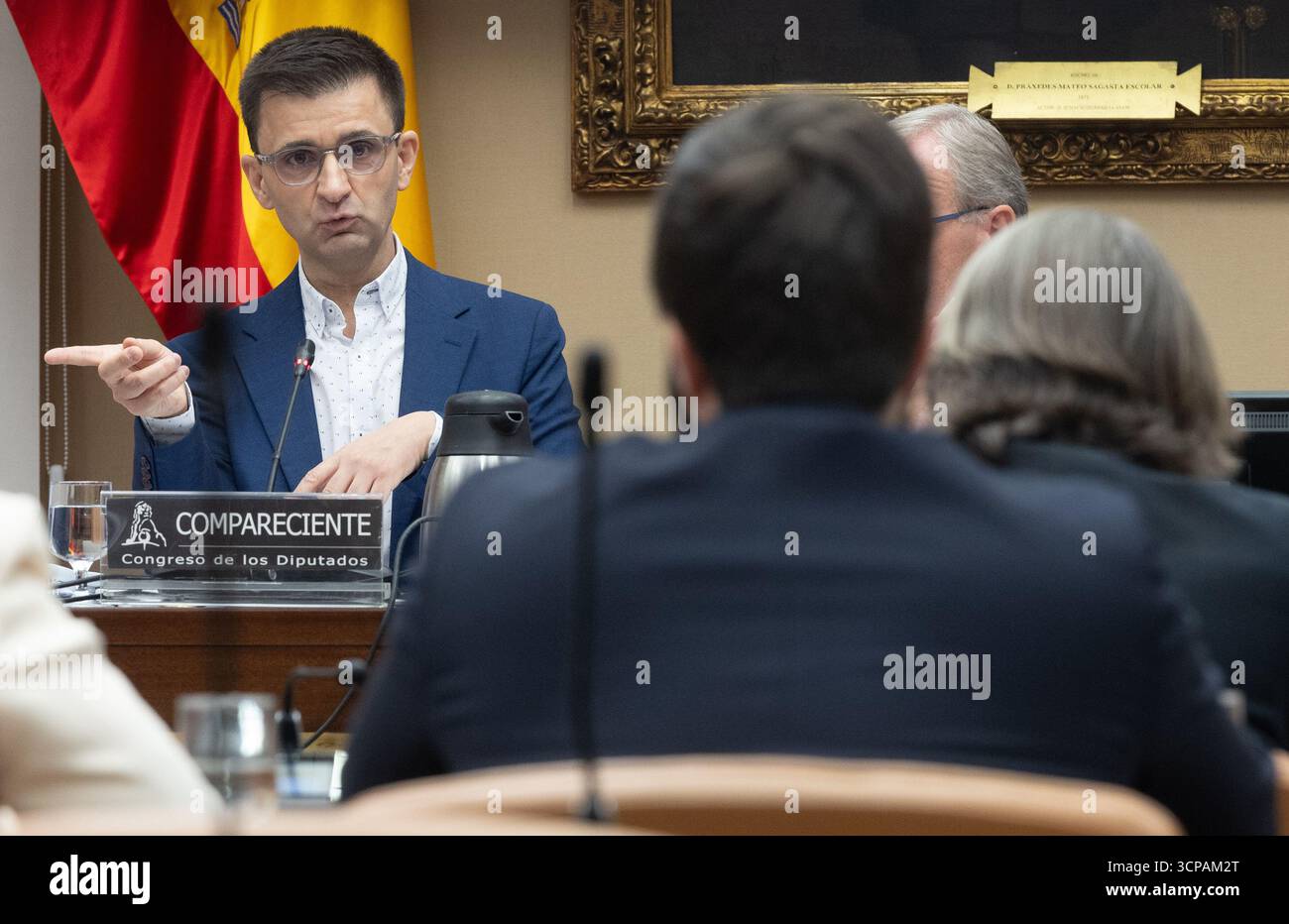 The Chairman of the Board of Directors of Corporación RTVE and its Companies, Mr. José Pablo López, appears before the Joint Parliamentary Control Commission of Corporación RTVE and its Companies, in the Congress of Deputies, on September 25th, 2025, in Madrid (Spain). . SEPTEMBER 25;2025 Eduardo Parra / Europa Press 09/25/2025 (Europa Press via AP) Banque D'Images