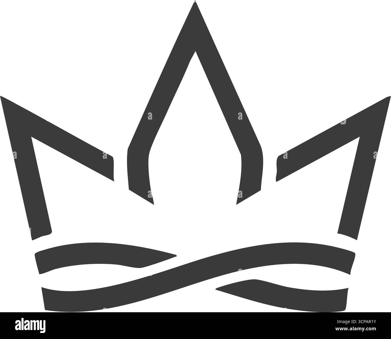 Icône élégante de la Couronne royale. Cette illustration raffinée de casque royal sur un fond sombre transmet le leadership, l'accomplissement et la qualité supérieure. Illustration de Vecteur