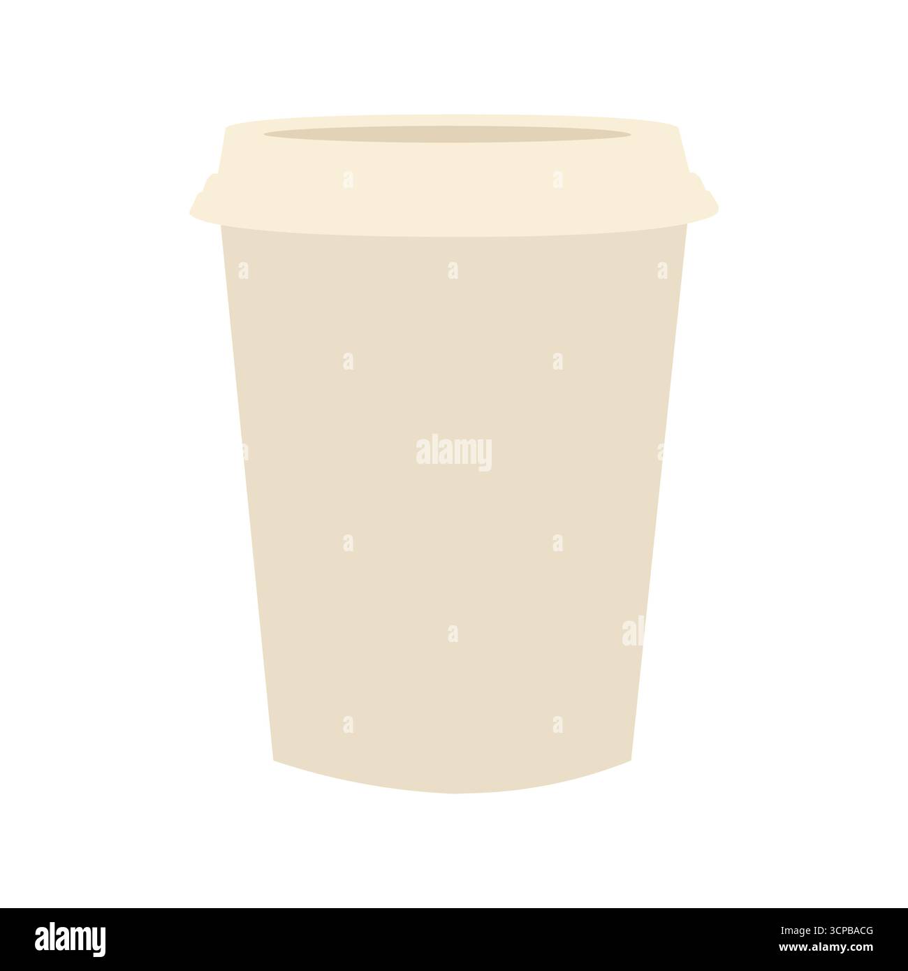 Maquette minimaliste de tasse en papier sur fond blanc, idéale pour la marque, le café ou les conceptions liées aux boissons. Illustration de Vecteur