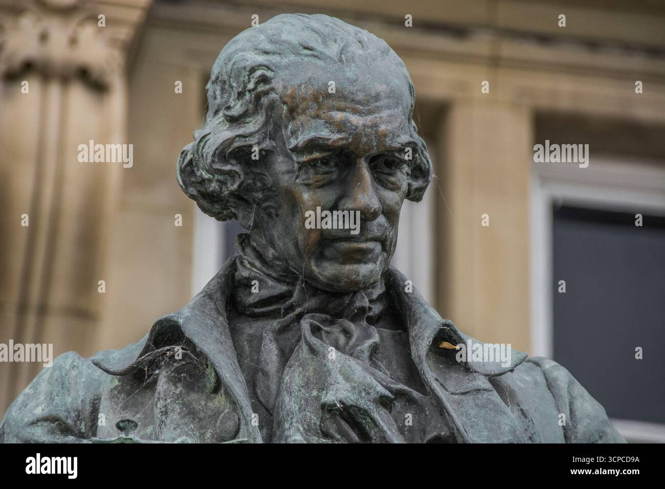 Statue de James Watt en gros plan Banque D'Images
