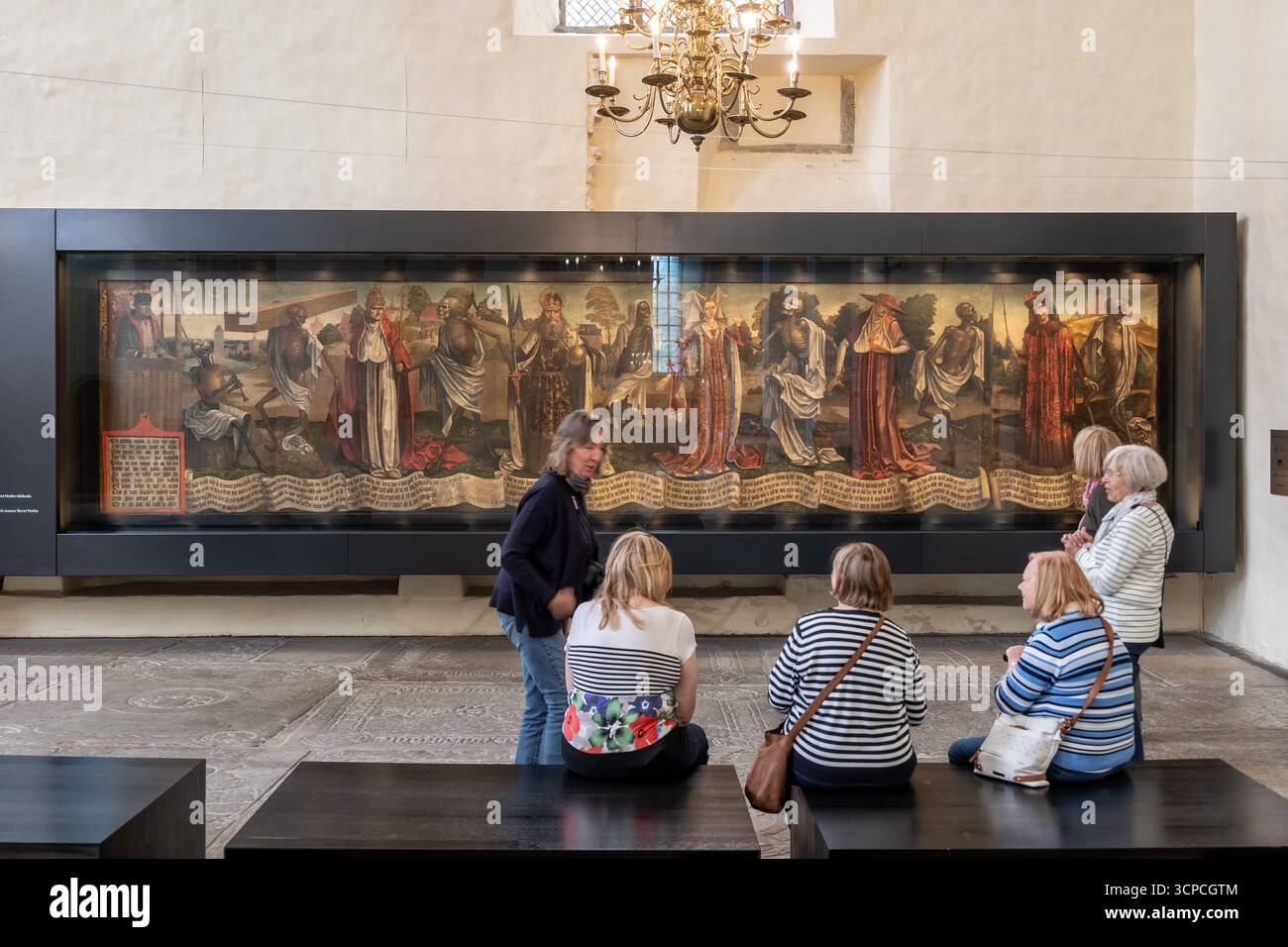 Danse de la mort (danse Macabre) peinture du XVe siècle, attribuée à Bernt Notke dans l'église Nicholas et le musée Niguliste à Tallinn, Eston Banque D'Images