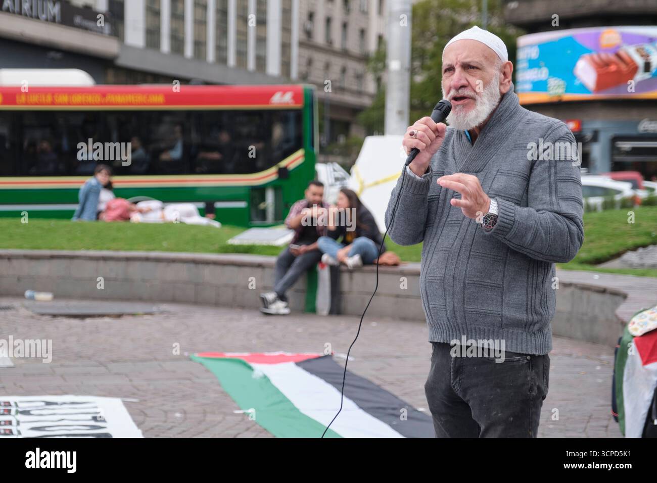 Buenos Aires, Argentine ; 23 septembre 2025 : protestation contre le génocide commis par Israël contre la Palestine et l'inaction de l'ONU Banque D'Images