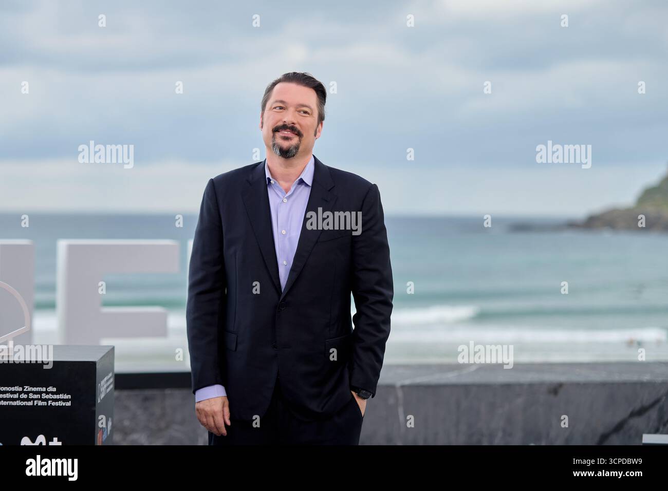 James Vanderbilt assiste au Photocall Nuremberg lors du 73e Festival international du film de San Sebastian Donostia à San Sebastian, en Espagne, le 25 septembre. (Photo de COOLMedia/NurPhoto) crédit : NurPhoto SRL/Alamy Live News Banque D'Images