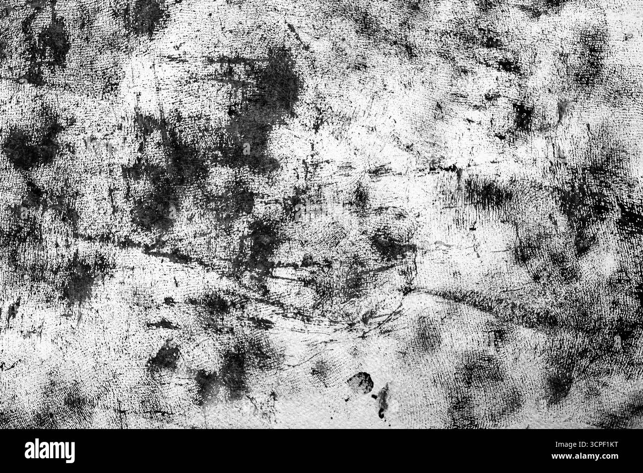 Texture faite avec de la gouache à l'aide d'une éponge à vaisselle. Texture de peinture noire sur feuille de papier blanc. Banque D'Images Texture faite avec de la gouache à l'aide d'une éponge à vaisselle. Texture de peinture noire sur feuille de papier blanc. Banque D'Images