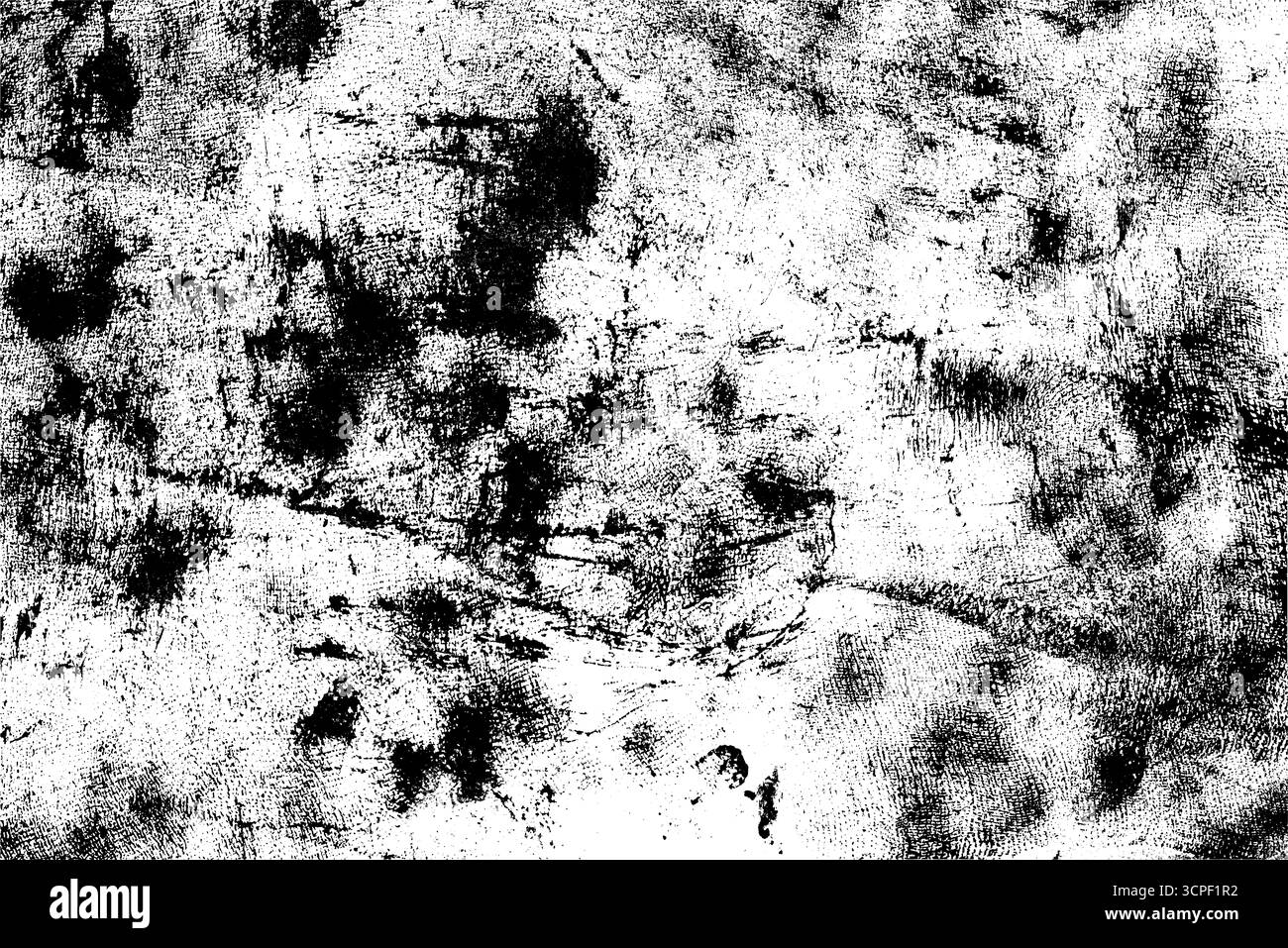 Texture faite avec de la gouache à l'aide d'une éponge à vaisselle. Texture de peinture noire sur feuille de papier blanc. Banque D'Images
