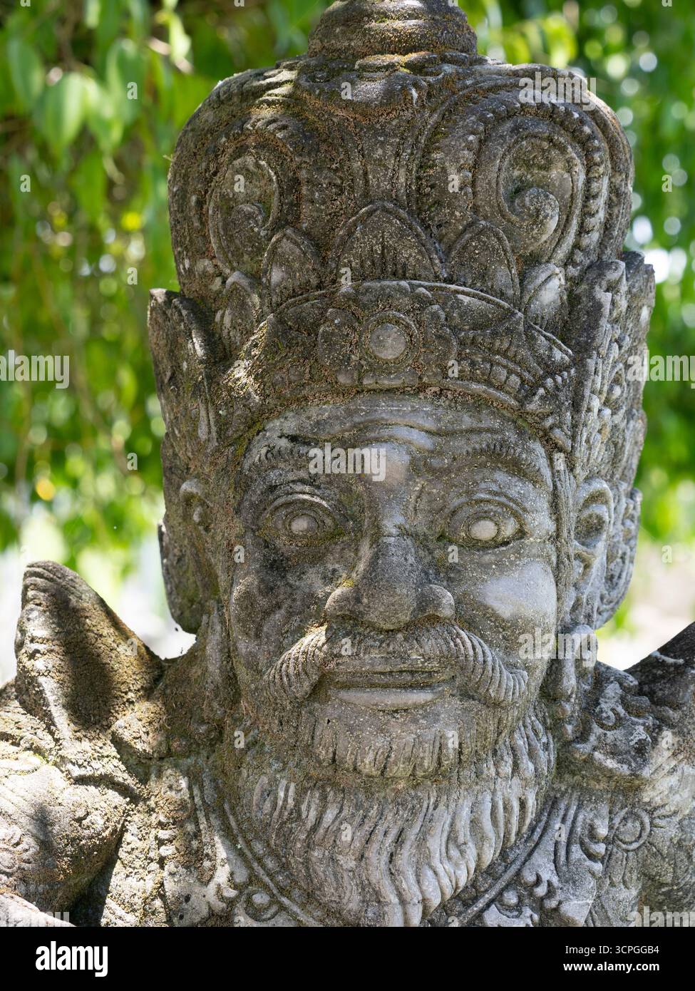 Sculpture de temple au Monkey Sanctuary Ubud, Bali, Indonésie Banque D'Images
