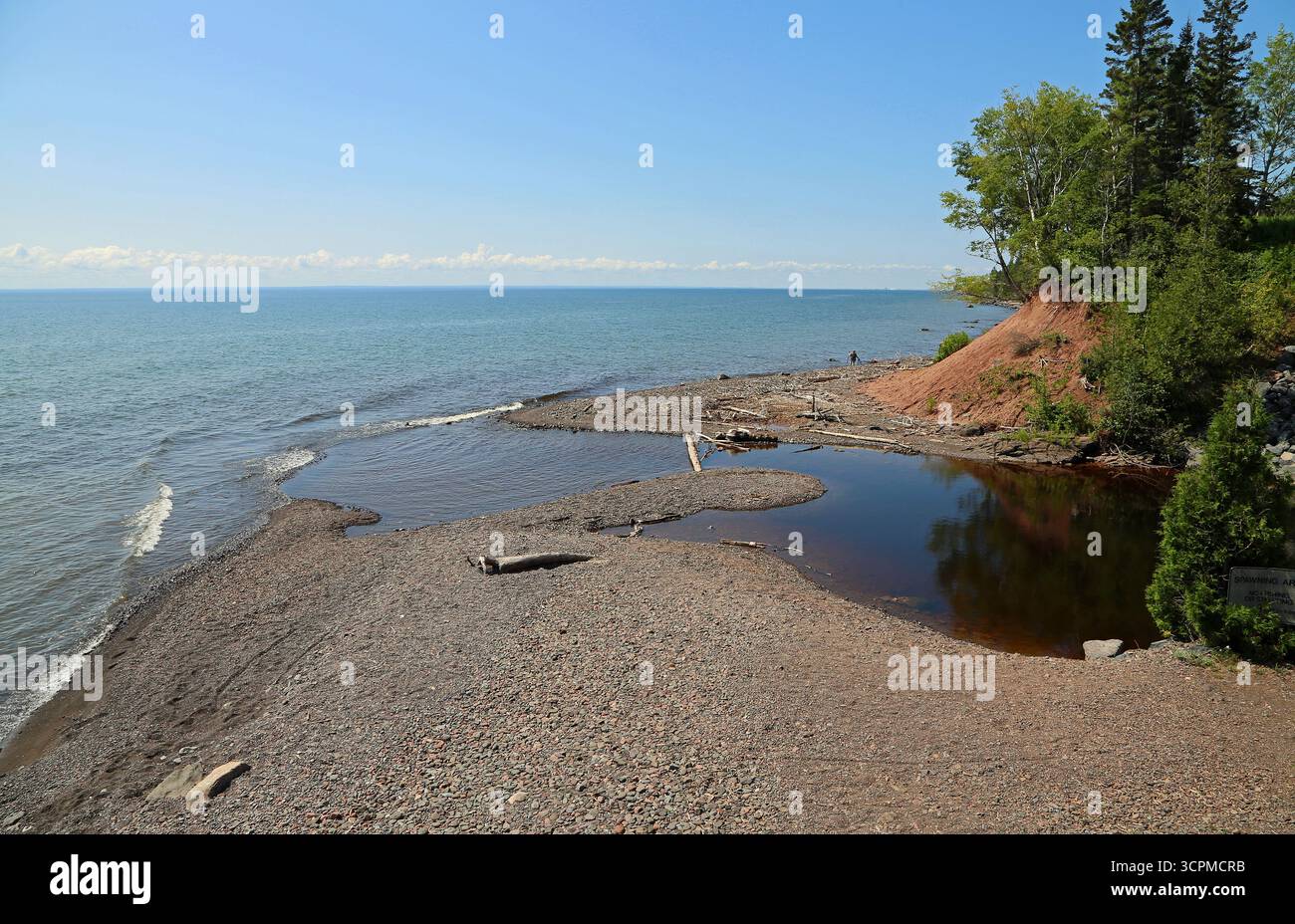 Paysage de la plage de la rivière des Français - Minnesota Banque D'Images