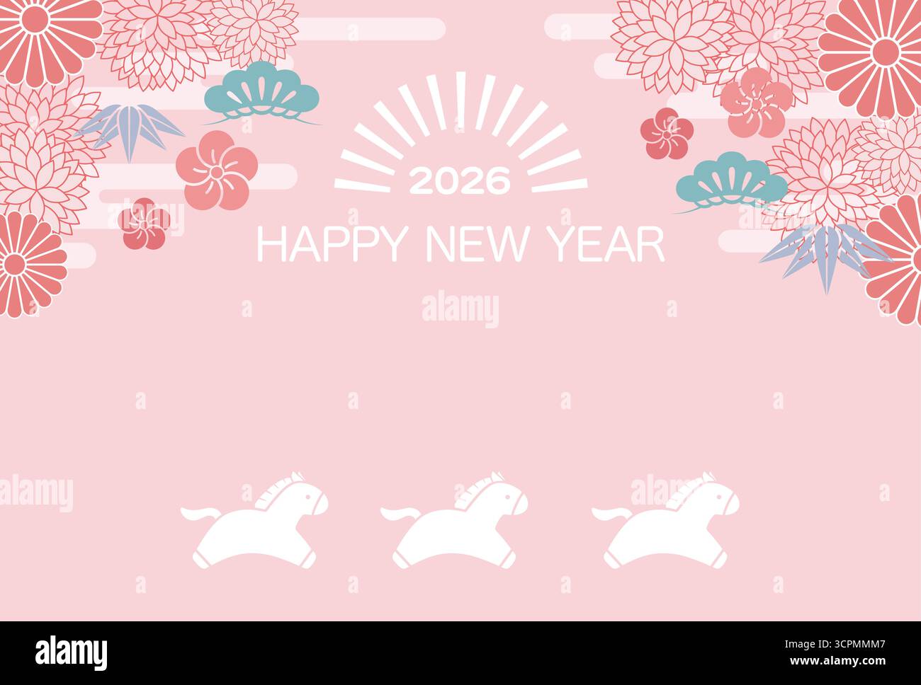 L'année du cheval symbole du zodiaque chinois avec Une silhouette de cheval dansant et lever de soleil isolé sur Un fond blanc. Illustration vectorielle. Illustration de Vecteur