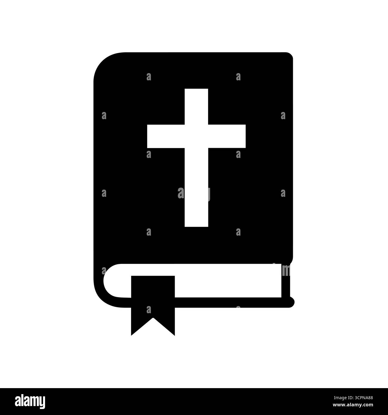 Icône bible isolé sur fond blanc Silhouette vecteur Illustration de Vecteur