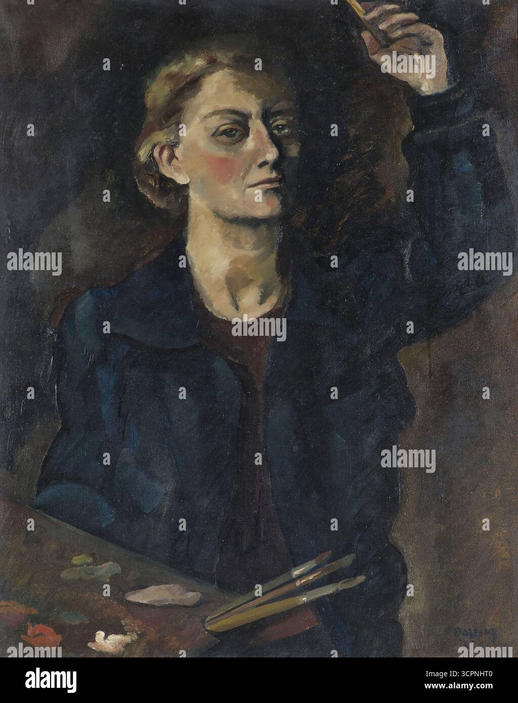 Autoportrait. Musée : Musée des frites, Leeuwarden. Auteur : Jeanne Bieruma Oosting. Banque D'Images