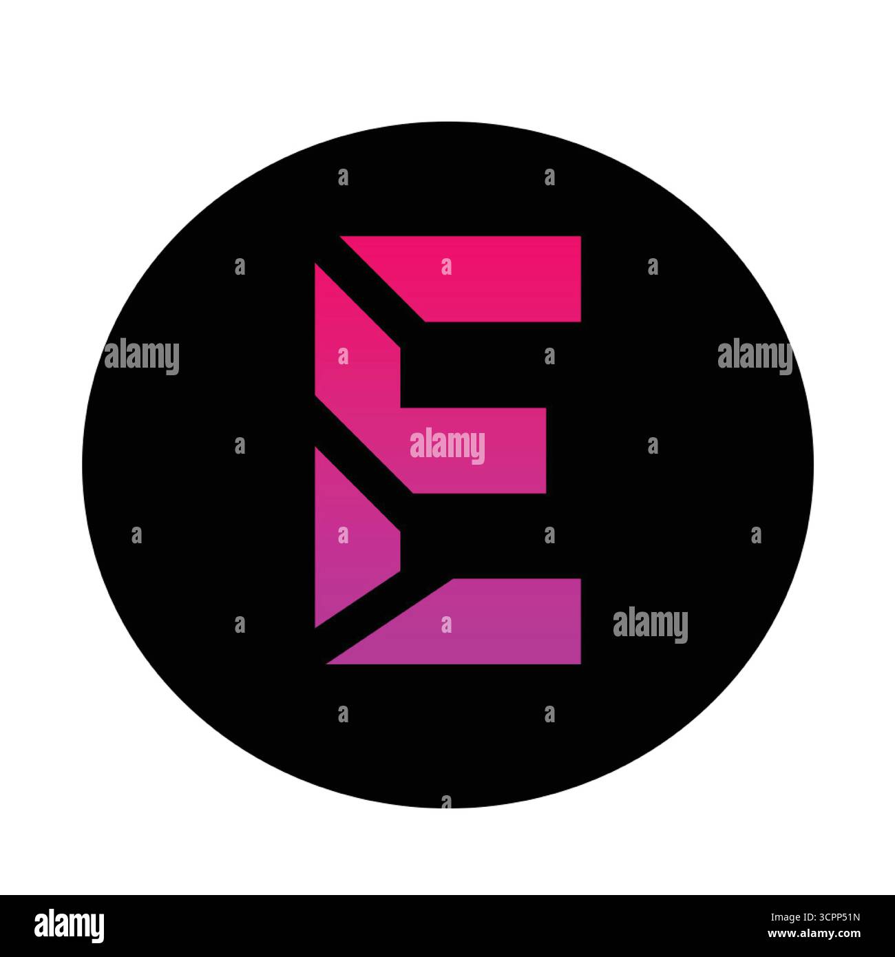 Vecteur de logo lettre E moderne – conception de typographie en dégradé dans le cercle noir Illustration de Vecteur