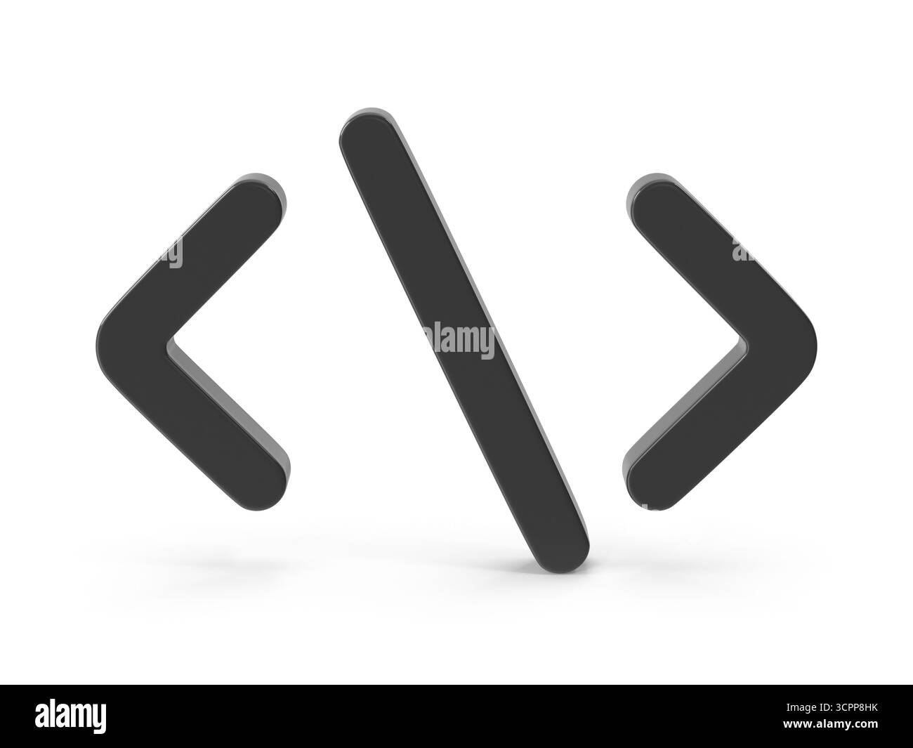 Symbole de code 3d. Banque D'Images