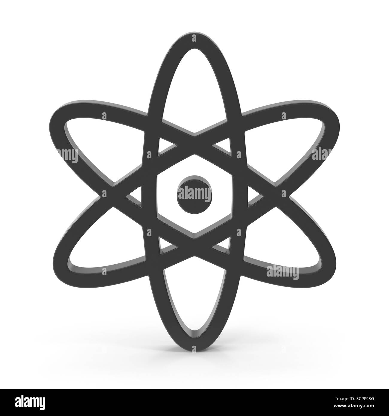 Icône de science et de physique de symbole d'atome Banque D'Images