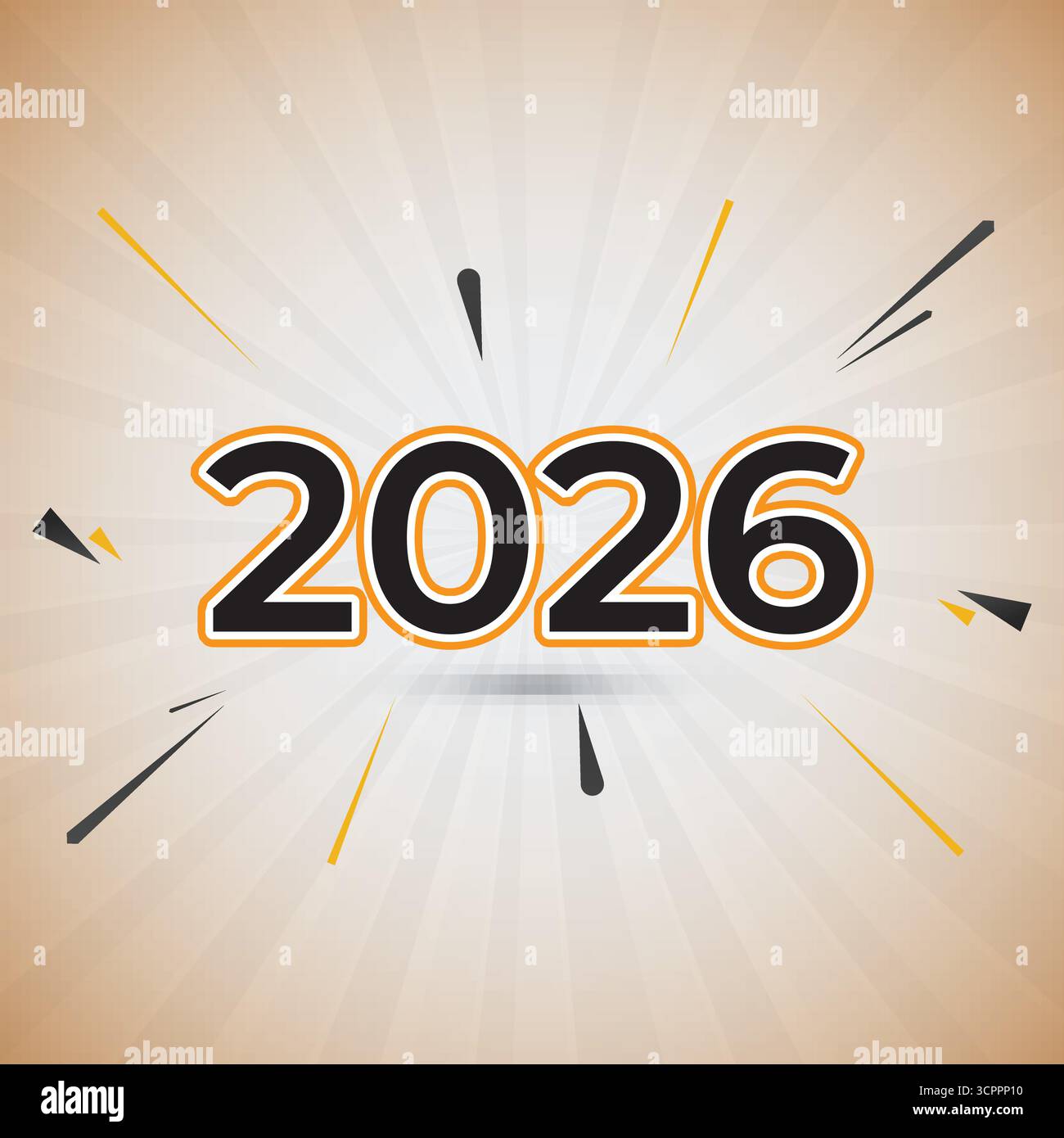 carte de voeux bonne année 2026 Illustration de Vecteur