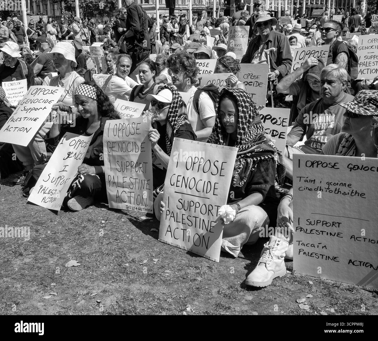 Londres, Royaume-Uni, 9 août 2025 : des partisans pro-Palestine manifestent sur la place du Parlement crédit :Ian Humphreys Banque D'Images