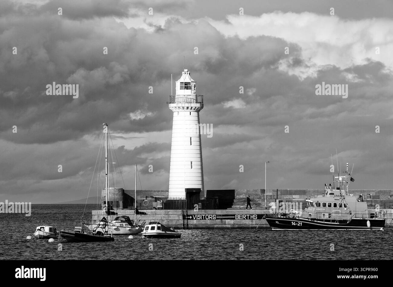 Phare de Donaghadee, comté de Down, Irlande du Nord, Royaume-Uni Banque D'Images