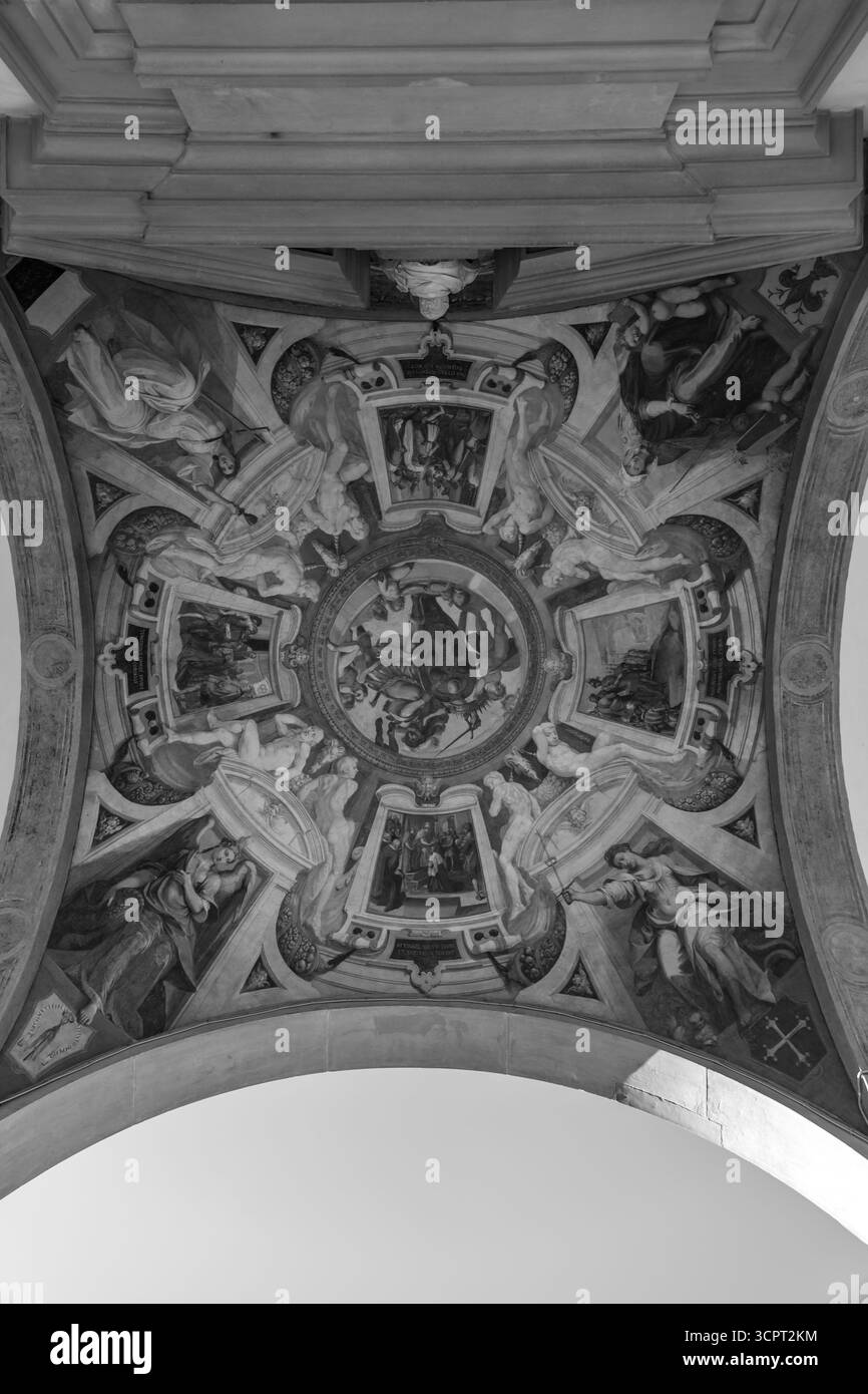 Florence, Italie - 5 avril 2022 : Ospedale degli Innocenti, Hôpital des innocents est un bâtiment historique, qui accueille actuellement l'UNICEF Innocenti Re Banque D'Images