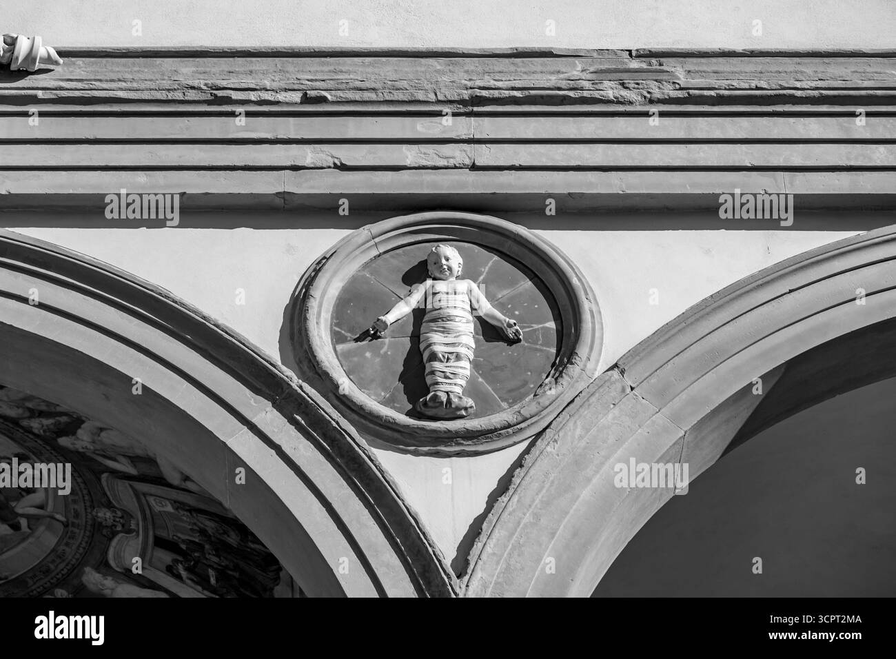 Florence, Italie - 5 avril 2022 : Ospedale degli Innocenti, Hôpital des innocents est un bâtiment historique, qui accueille actuellement l'UNICEF Innocenti Re Banque D'Images