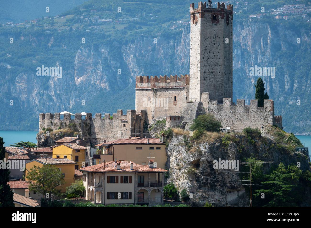 Malcesine, sur le lac de Garde, Vérone, Italie Banque D'Images