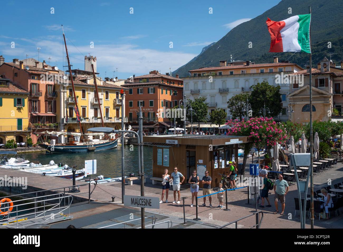 Malcesine, sur le lac de Garde, Vérone, Italie Banque D'Images