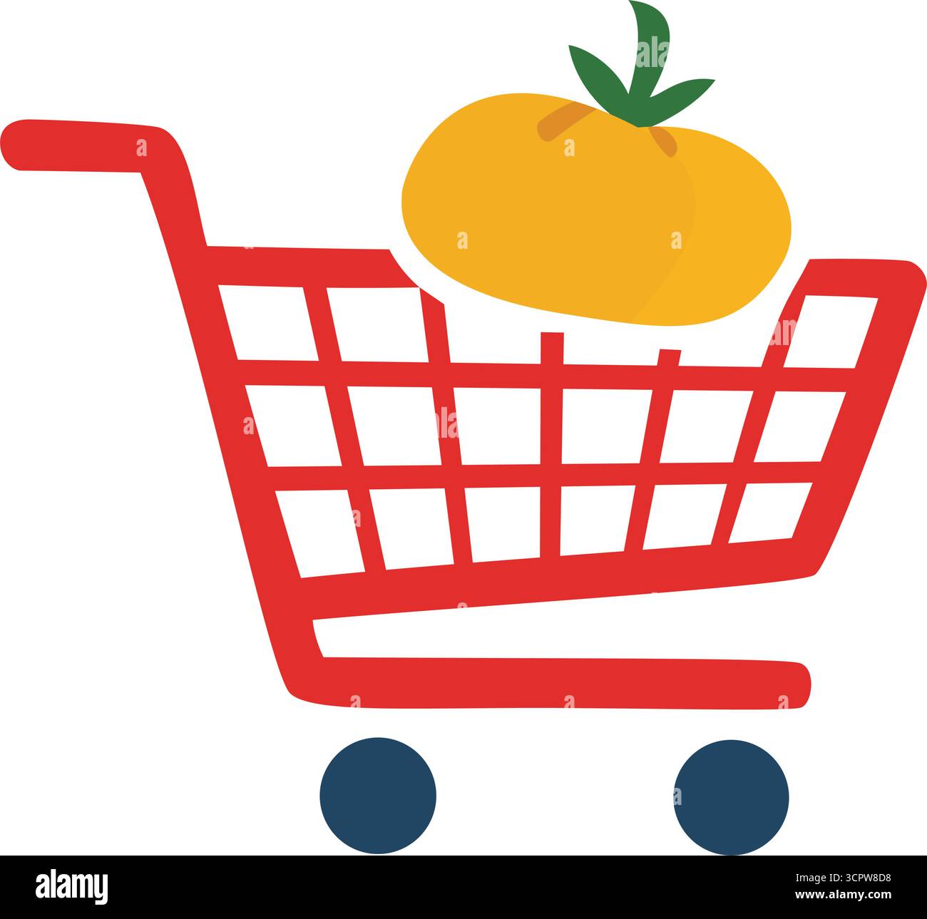 Légume frais dans le panier, icône vectorielle pour les épiceries, les marchés et les services de livraison de nourriture Illustration de Vecteur