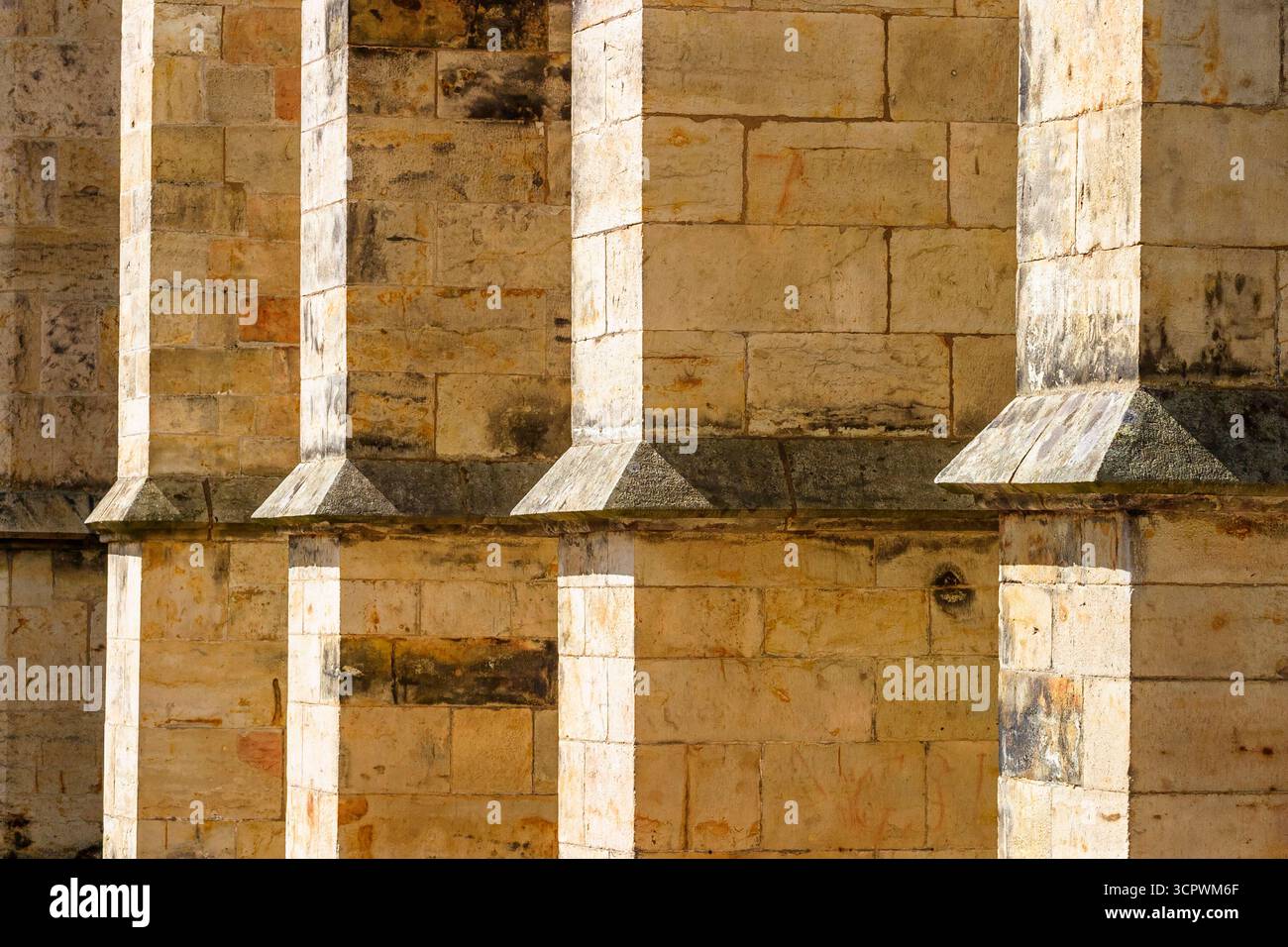 Ancien motif architectural sur une cathédrale Banque D'Images