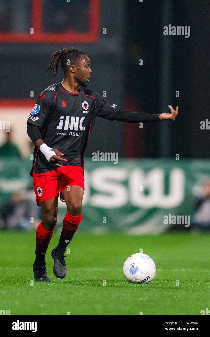 Rotterdam, Nederland. 27 septembre 2025. ROTTERDAM, 27-09-2025, Stadium Woudestein, saison 2025/2026, VriendenLoterij Eredivisie, Excelsior vs PSV Eindhoven, joueur d'Excelsior Arthur Zagre crédit : Pro Shots/Alamy Live News Banque D'Images