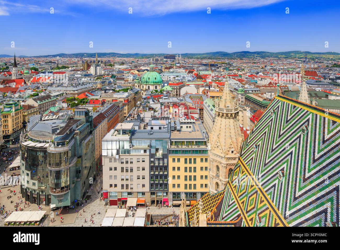 Vienne, Autriche. Vue sur le centre-ville depuis la cathédrale Saint-Étienne. Banque D'Images