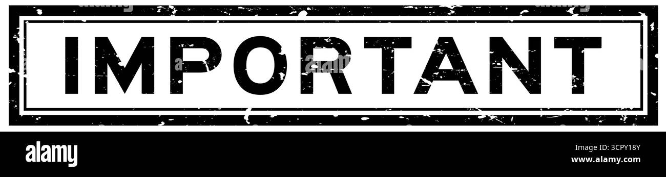Grunge noir important mot carré tampon de joint en caoutchouc sur fond blanc Illustration de Vecteur