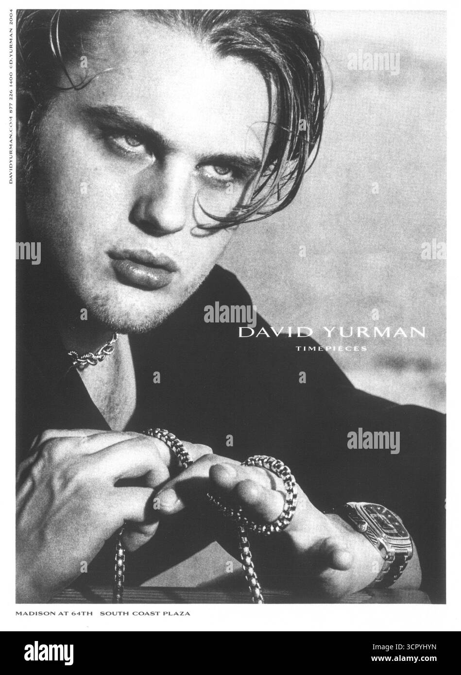 2004 David Yurman Timepieces annonce mettant en vedette Michael Pitt Banque D'Images