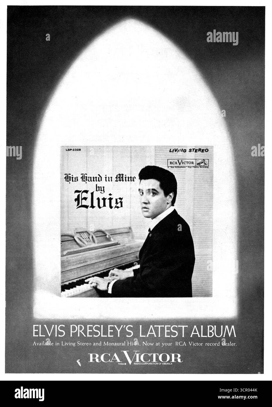 1961 Elvis Presley, sa main dans la mine album annonce, RCA Victor Banque D'Images 1961 Elvis Presley, sa main dans la mine album annonce, RCA Victor Banque D'Images