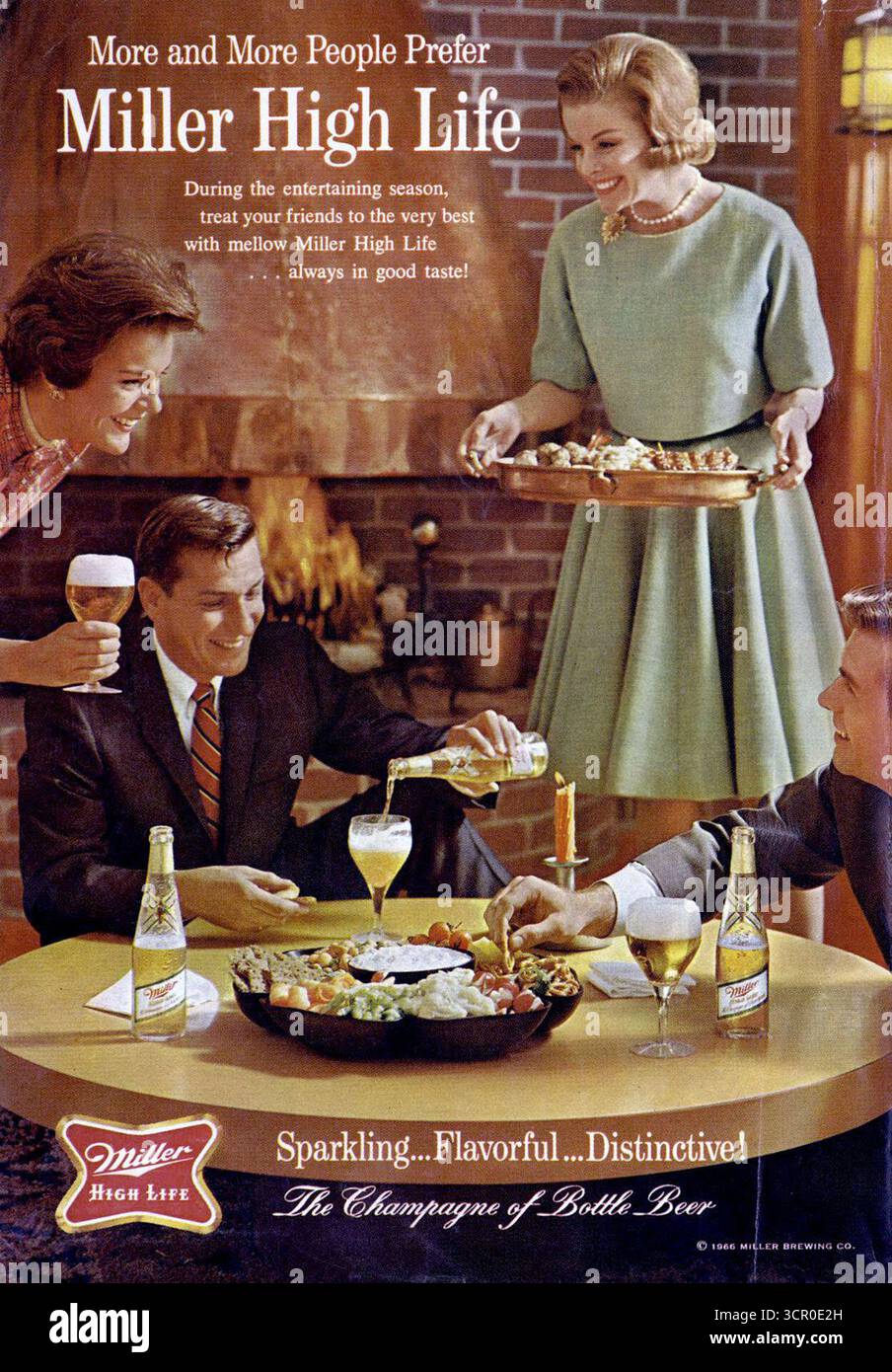 1966 Miller High Life Beer ad Banque D'Images