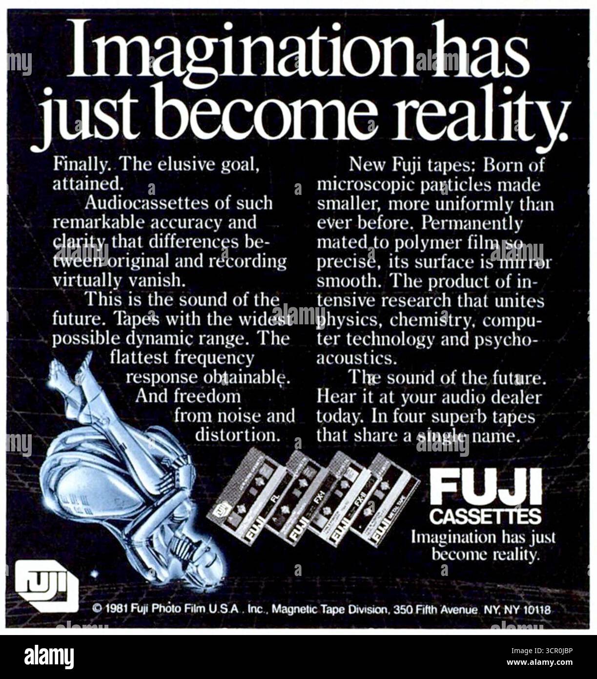1981 Fuji Audio cassettes ad Banque D'Images