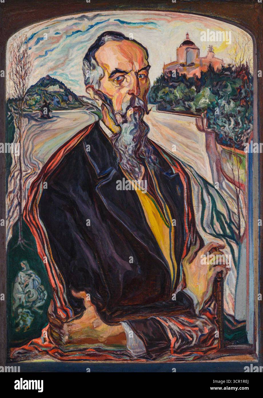 Portrait d'Oleksander Barvinsky par Oleksa Novakivskyi (1872 – 1935). Andrey Sheptytsky Musée national de Lviv. Banque D'Images